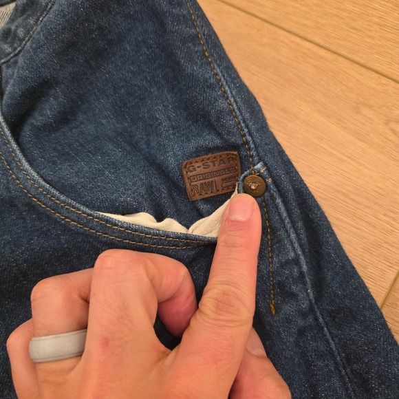 G Star RAW ARC 3D Tailored Braces Jeans in Raw Verde Denim Fits W34/L30 - Picture 9 of 16